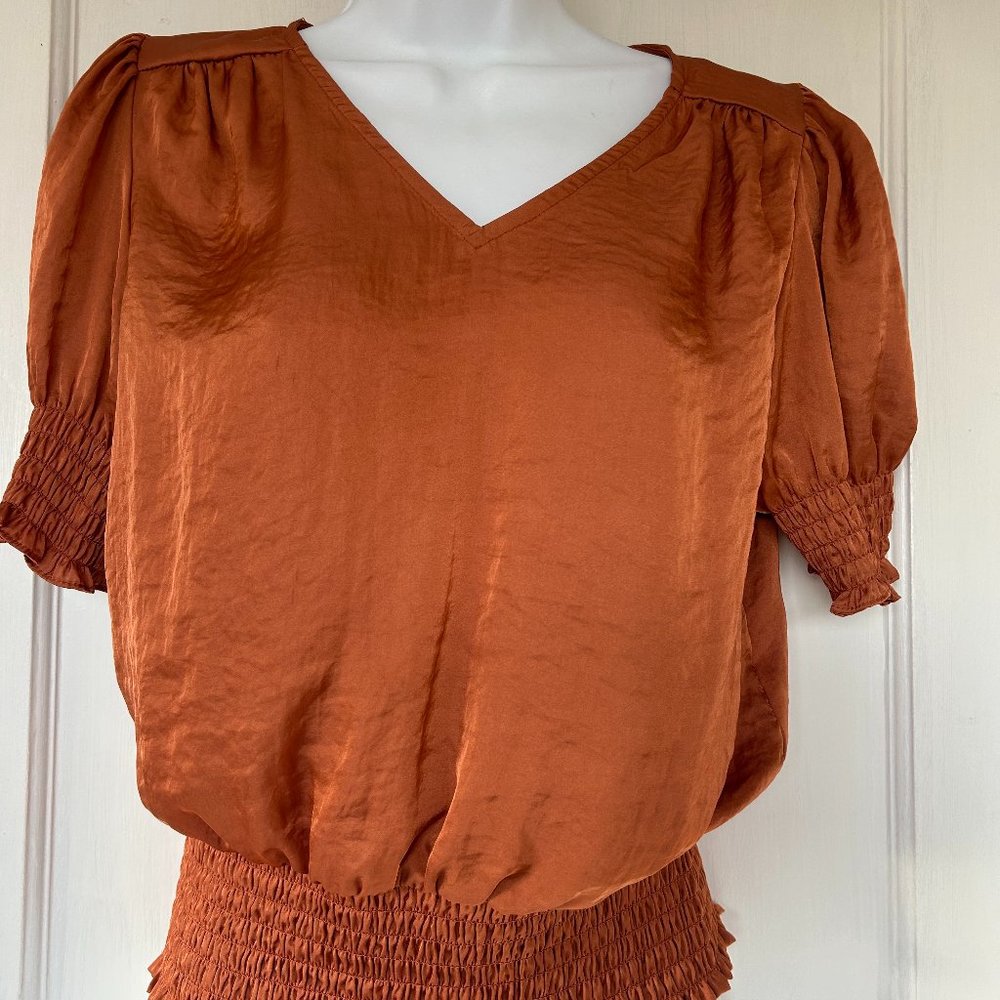 Philosophy Women's Brick V-neck Short Sleeve Top Size S/P
